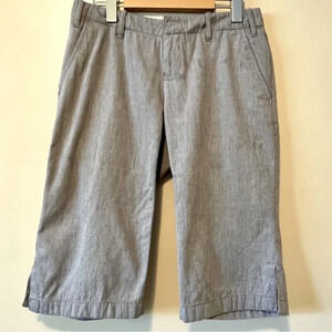 Banana Republic|  Cute Grey Cotton Pinstripe Culottes Pockets Side Slit Sz 8